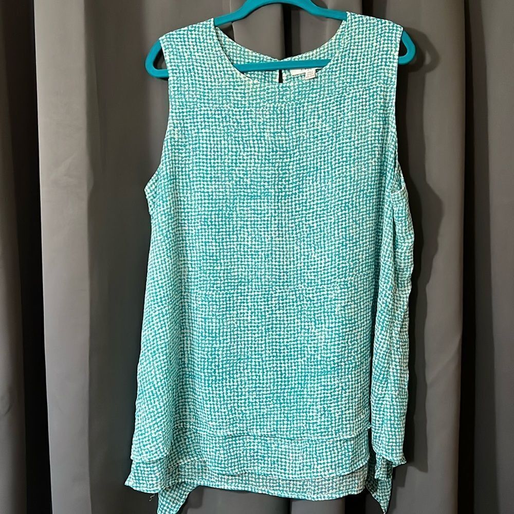 Fever Women’s Double Layer Sleeveless Blouse – Size XXL – RN95619